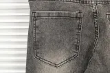 Chrome Hearts New Retro Embroidered Horseshoe Letter Washed Jeans