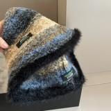 Gucci New Versatile Fluffy Mixed Color Fisherman's Hat 57 CM
