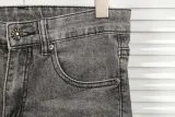 Chrome Hearts New Retro Embroidered Horseshoe Letter Washed Jeans