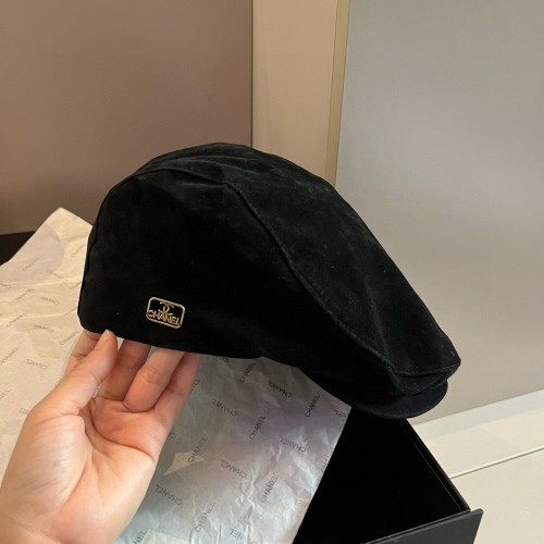 Chanel New Fashion Corduroy Forward Hat 57CM