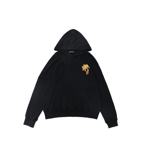 Plam Angels Classic Coconut Tree Logo Printed Sportswear Unisex Casual Washed Hoodie Sweatshirt
