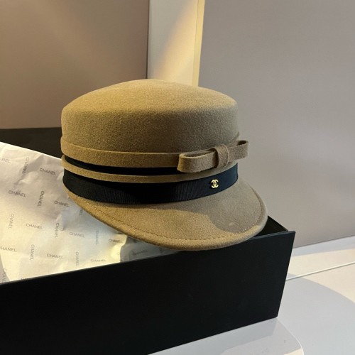 Chanel New Wool Military Cap 57CM