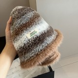 Gucci New Versatile Fluffy Mixed Color Fisherman's Hat 57 CM