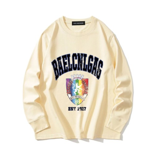 Balenciaga New Logo Printed Long Sleeve T-shirt Couple Versatile Casual T-shirt