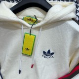 Gucci x Adidas Embroidered Logo Color Blocked Hoodie Sweater