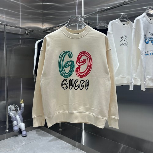 Gucci Classic Double G Printed Round Neck Sweatshirt Unisex Casual Sportswear