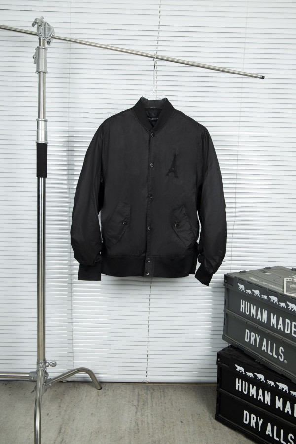 BaLenciaga New Couple 3D Embroidered Logo Loose Jacket Coat