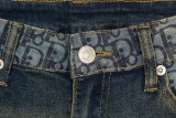 Dior Classic Logo Small Printed Leg Slimming Presbyopia Jeans