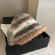 Gucci New Versatile Fluffy Mixed Color Fisherman's Hat 57 CM