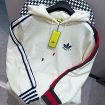 Gucci x Adidas Embroidered Logo Color Blocked Hoodie Sweater