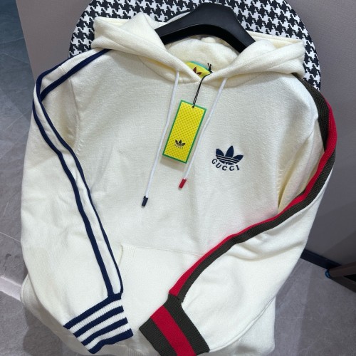 Gucci x Adidas Embroidered Logo Color Blocked Hoodie Sweater