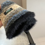 Gucci New Versatile Fluffy Mixed Color Fisherman's Hat 57 CM