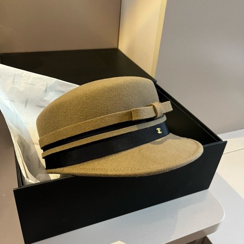 Chanel New Wool Military Cap 57CM