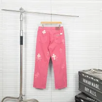 Chrome Hearts Barbie Pink Splice Jeans Trendy Personalized Jeans