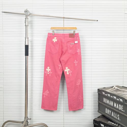 Chrome Hearts Barbie Pink Splice Jeans Trendy Personalized Jeans
