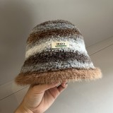 Gucci New Versatile Fluffy Mixed Color Fisherman's Hat 57 CM