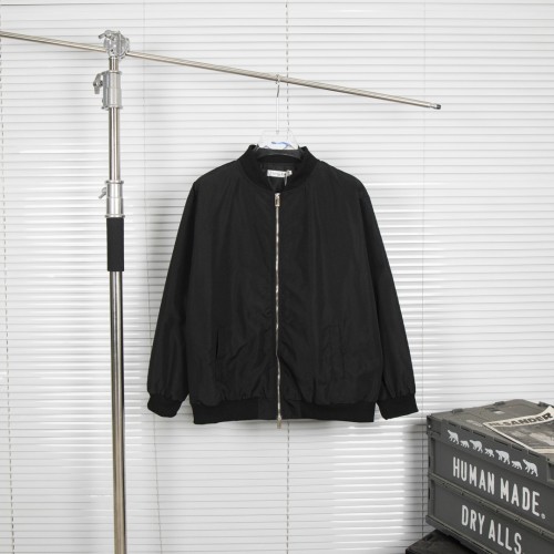 Dior Classic Straw Letter Embroidery Casual Pilot Jacket Coat