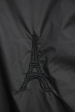 BaLenciaga New Couple 3D Embroidered Logo Loose Jacket Coat