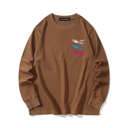 Balenciaga Classic Cola Logo Printed Long Sleeve T-shirt Couple Casual T-shirt