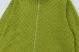Louis Vuitton Classic Checkered Wool Blended Zipper Jacket