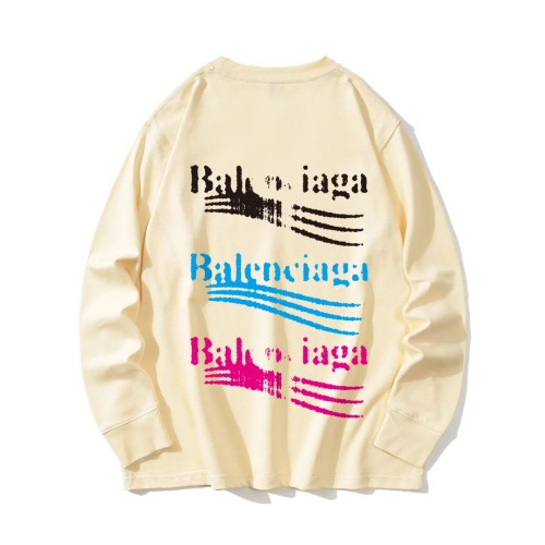 Balenciaga Classic Cola Logo Printed Long Sleeve T-shirt Couple Casual T-shirt