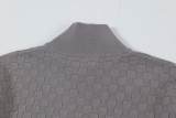 Louis Vuitton Classic Checkered Wool Blended Zipper Jacket