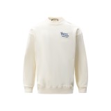 Gucci New Embroidered Logo Round Neck Sweatshirt Unisex Versatile Loose Sweatshirt