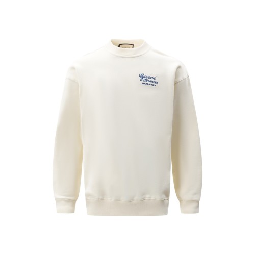 Gucci New Embroidered Logo Round Neck Sweatshirt Unisex Versatile Loose Sweatshirt