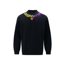 Louis Vuitton New Towel Embroidered Logo Round Neck Sweatshirt Unisex Versatile Loose Sweatshirt
