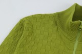 Louis Vuitton Classic Checkered Wool Blended Zipper Jacket
