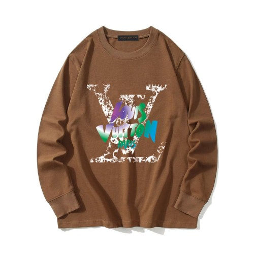 Louis Vuitton Fashion Logo Printed Long Sleeve T-shirt Unisex Versatile Loose T-shirt