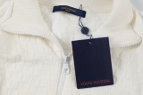 Louis Vuitton Classic Checkered Wool Blended Zipper Jacket