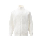 Louis Vuitton Classic Checkered Wool Blended Zipper Jacket
