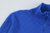 Louis Vuitton Classic Checkered Wool Blended Zipper Jacket