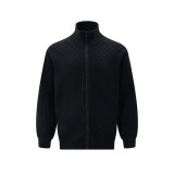 Louis Vuitton Classic Checkered Wool Blended Zipper Jacket