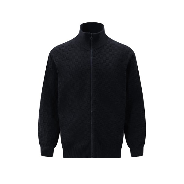 Louis Vuitton Classic Checkered Wool Blended Zipper Jacket