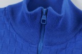 Louis Vuitton Classic Checkered Wool Blended Zipper Jacket