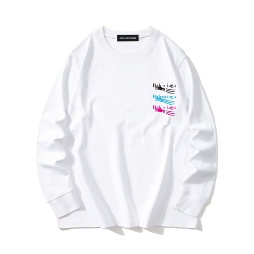 Balenciaga Classic Cola Logo Printed Long Sleeve T-shirt Couple Casual T-shirt