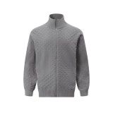 Louis Vuitton Classic Checkered Wool Blended Zipper Jacket
