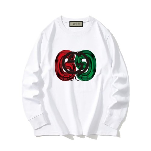 Gucci Fashion Double G Printed Long Sleeve T-shirt Unisex Versatile Loose T-shirt