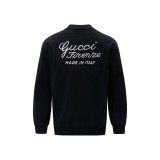 Gucci New Embroidered Logo Round Neck Sweatshirt Unisex Versatile Loose Sweatshirt