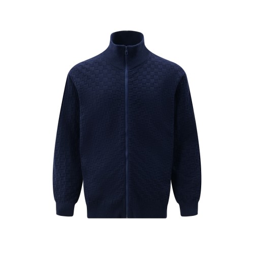 Louis Vuitton Classic Checkered Wool Blended Zipper Jacket