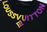 Louis Vuitton New Towel Embroidered Logo Round Neck Sweatshirt Unisex Versatile Loose Sweatshirt