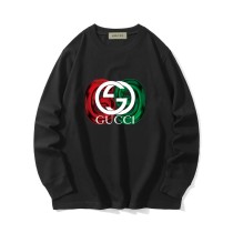Gucci Fashion Double G Printed Long Sleeve T-shirt Unisex Versatile Loose T-shirt