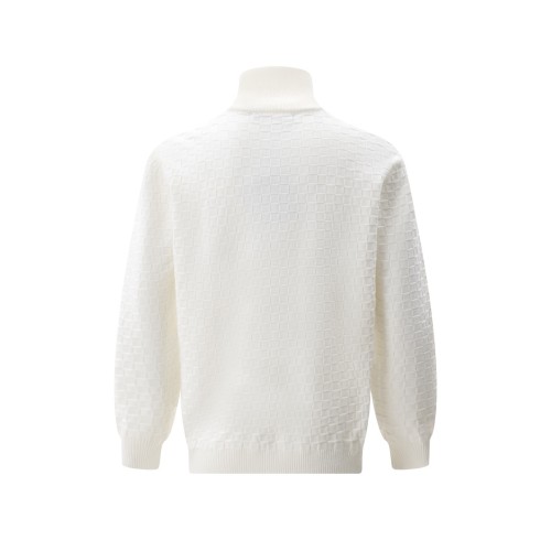 Louis Vuitton Classic Checkered Wool Blended Zipper Jacket