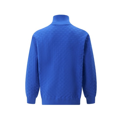 Louis Vuitton Classic Checkered Wool Blended Zipper Jacket