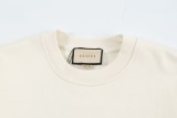 Gucci New Embroidered Logo Round Neck Sweatshirt Unisex Versatile Loose Sweatshirt