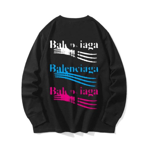 Balenciaga Classic Cola Logo Printed Long Sleeve T-shirt Couple Casual T-shirt
