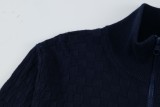 Louis Vuitton Classic Checkered Wool Blended Zipper Jacket