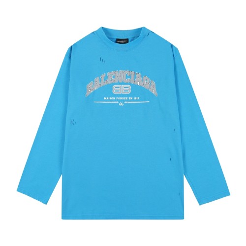 Balenciaga Classic Logo Printed Long Sleeve T-shirt High Street Casual T-shirt